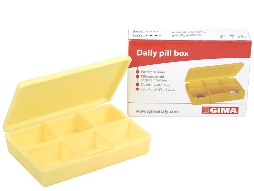 Cutie pentru medicamente zilnica cu 6 compartimente