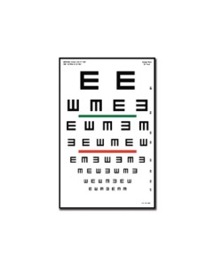 Tabel optometric TUMBLING "E" - 6 m